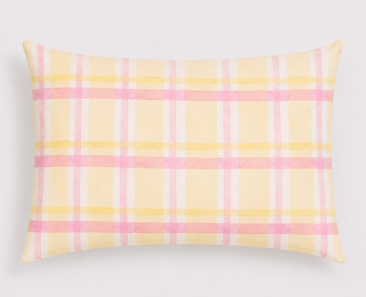 Peaches and Cream Gingham Waterproof Pillowcase
